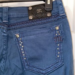 Miss Me Teal Skinny Denim Pants